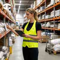 Gilet de sécurité haute visibilité JIADE pour femmes, vêtements de travail réfléchissants pour le personnel de supermarché, le personnel de magasin et les opérations d'entreposage