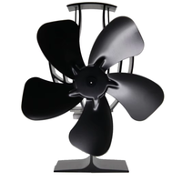 Ventilateur thermoélectrique silencieux Shengri 150CFM alimenté par la chaleur, en aluminium anodisé noir, pour poêle à bois, foyer, sans électricité