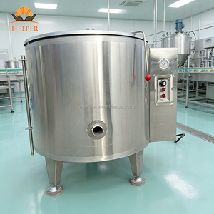 Marmite de cuisson verticale 100-600L en acier inoxydable SUS304 avec enveloppe chauffante |   Options de chauffage électrique/à gaz/à vapeur pour la transformation alimentaire - Product Image 1