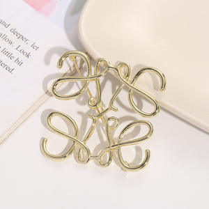 Yunlv bros persegi geometris Aloi versi Korea dengan desain berlubang, gaya sederhana, rasa ceruk, Broo kualitas tinggi - Product Image 3