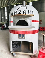 Grand four à pizza rotatif à bois en briques de terre cuite italien napolitain pour restaurants