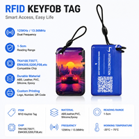 Étiquette NFC en époxy programmable, étanche, avec code QR imprimé sur mesure, 13,56 MHz, porte-clés RFID passif, étiquette de porte-clés intelligente