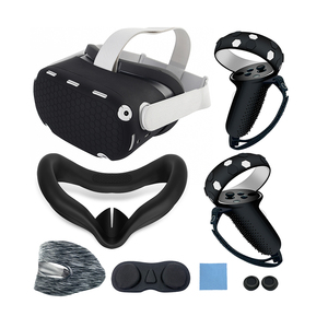 Set de Fundas de Silicona y Accesorios de RV con Cubiertas para Thumbsticks, Máscara, Lentes y Cara para Meta/<span class=keywords><strong>Oculus</strong></span> <span class=keywords><strong>Quest</strong></span> <span class=keywords><strong>2</strong></span> - Product Image 1