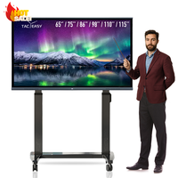 Tableau blanc interactif intelligent 4K LCD Android 15/16 avec écran tactile pour l'enseignement scolaire, tableau d'apprentissage pour les étudiants, tableau EDLA en stock