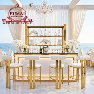 Small Bar Pub Counter Bar Furniture Table Rectangle Wedding Stainless Steel Acrylic Bar Counter Desk - Product Image 2