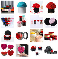Nouvelles idées cadeaux en gros : Boîte de roses éternelles personnalisée avec photo, fleurs réelles, cadeaux de la Saint-Valentin pour elle