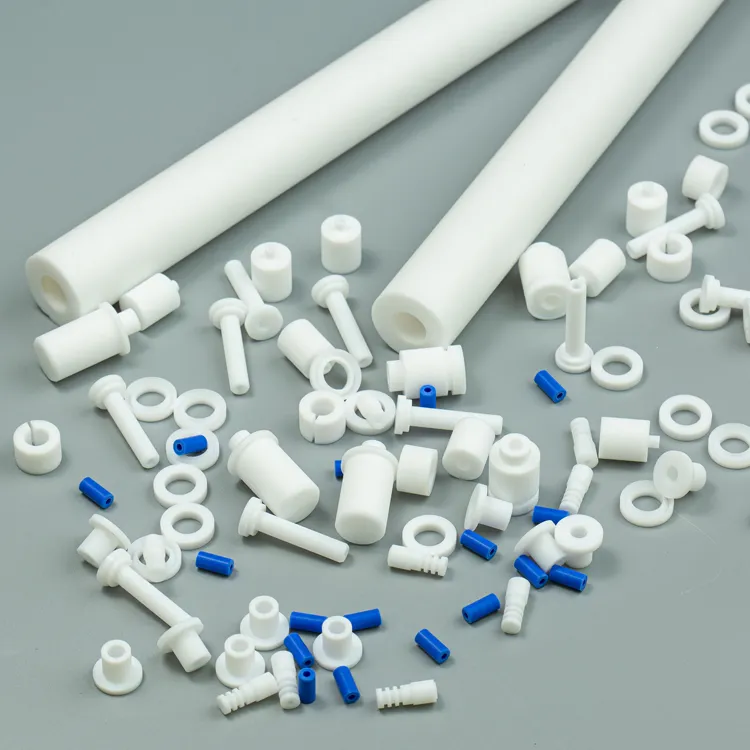 Supply F4 te flon cutting board Fittings Heat Resistant Cnc Machine PTFE Parts High Quality PTFE Corrugated Pipe
