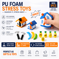 Jouet anti-stress en mousse PU à remontée lente, jouet à presser souple et moelleux, forme personnalisée, logo OEM ODM, vente en gros d'usine