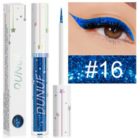 Eyeliner liquide pailleté en gros, 18 couleurs, longue tenue, cosmétiques pour femmes