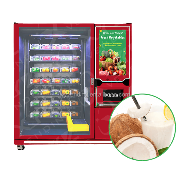 Smart Coconut Fruit Vegetable Food and Beverage Vending Machine Fresh Coconuts Water Drinking Vending Machine With Card Payment