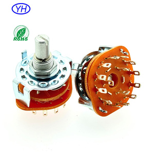 Interruptor Rotatorio de Alta Calidad de Fábrica Yuwa, Alpha SR2512 de 25 mm, 2P6T, 1P12T, 2P4T, 2P3T, Interruptor Rotatorio de 2 Polos y 3/4 Posiciones para Audio - Product Image 3