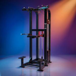 Station <span class=keywords><strong>de</strong></span> musculation professionnelle à charges sélectionnables pour dips et tractions assistées, machine à tractions <span class=keywords><strong>de</strong></span> haute qualité - Product Image 5