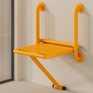 Asiento de ducha plegable de pared Jiawenhua, amarillo, antideslizante, taburete de seguridad para baño para personas mayores - Product Image 5
