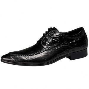 Chaussures habillées en cuir véritable de vache, style britannique haut de gamme, nouveau modèle, pour hommes, type Bullock Oxford, pour affaires - Product Image 6