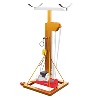 Treuil de construction électrique AC 300 kg, 4,9 m, certifié CE, avec câble en acier renforcé neuf, 220 V/380 V, pour montage de unités de plafond