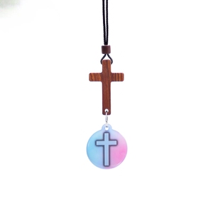 Colgante para Espejo Retrovisor de Coche con Versículo Bíblico NFC GSC Tap to Pray, Colgante de Cruz con Versículo Bíblico Diario - Product Image 3