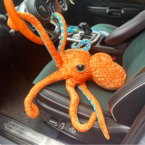 Sombrero de peluche de pulpo, muñeco de peluche suave naranja, regalo de cumpleaños para niños, tema de criaturas marinas subacuáticas - Product Image 2
