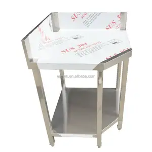 Commercial Stainless Steel Restaurant Kitchen Work Table for Corner