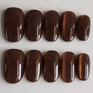 Brown Matte Press on <b>Nails</b> Set Vegan Non Toxic Long Lasting Fake <b>Nail</b> <b>Extensions</b> for Salon and DIY - Product Image 2