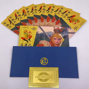 Diseño Personalizado, Billete <span class=keywords><strong>de</strong></span> Oro <span class=keywords><strong>de</strong></span> 24k <span class=keywords><strong>de</strong></span> China, Viaje al Oeste, Tarjeta Dorada <span class=keywords><strong>de</strong></span> Sun Wukong, Rey Mono Negro, Colección <span class=keywords><strong>de</strong></span> Billetes <span class=keywords><strong>de</strong></span> Oro - Product Image 1
