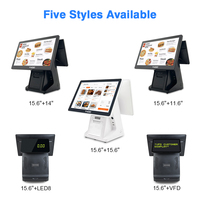 Système de point de vente tactile 15,6 pouces, caisse enregistreuse, écran tactile capacitif 10 points, compatible avec Windows, Mac OS, Linux