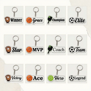 <span class=keywords><strong>Porte</strong></span>-clés en plastique acrylique de haute qualité, vierge, pour sports (baseball, basketball, pickleball, football), avec logo ou photo <span class=keywords><strong>personnalisé</strong></span> imprimé - Product Image 1