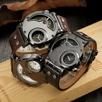 Montre Oulm 9591 au design unique pour homme, montre à quartz originale avec bracelet en cuir PU, date automatique, montre sport pour homme, Montre Relojes Uhr