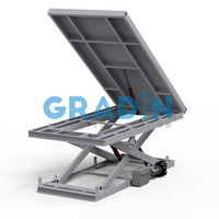 Personnalisé 90 °   Table élévatrice inclinable avec rouleaux, hydraulique, grande capacité, électrique, pour béton et panneaux de ciment