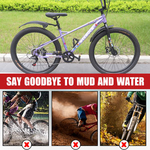 ZUKKA garde-boue en plastique 26 ''avec bavettes souples ensemble d'ailes de vtt bicolore - Product Image 5