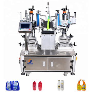 Machine d'étiquetage semi-automatique <span class=keywords><strong>FINECO</strong></span> pour bouteilles carrées transparentes, étiqueteuse à deux côtés - Product Image 1