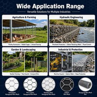 Rouleaux de grillage hexagonal galvanisé robuste pour poulaillers, enclos à animaux et volières