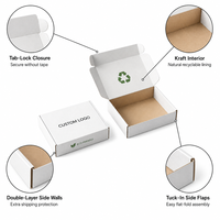 Carpeta de Regalo de Papel Kraft Corrugado Reciclable con Inserto, Laminado Brillante o Mate y Grabado, para Envío Postal