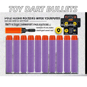 Balles de fléchettes en mousse EVA multicolore 10,000 par boîte, taille 7.2*1.3 cm, sans trous à <span class=keywords><strong>la</strong></span> pointe du pistolet jouet. - Product Image 2