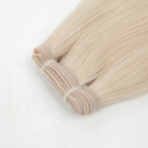 Híbrido trama <span class=keywords><strong>rubio</strong></span> <span class=keywords><strong>platino</strong></span> blanco <span class=keywords><strong>pelo</strong></span> virginal europeo cómodo sin costuras plana extensiones <span class=keywords><strong>de</strong></span> cabello <span class=keywords><strong>de</strong></span> trama - Product Image 3