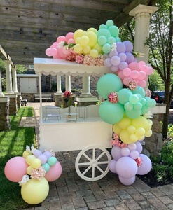 Nguồn Cung Cấp Đám Cưới Đảng Sinh Nhật Trang Trí Hiển Thị Màu Trắng Kẹo Giỏ Hàng Món Tráng Miệng Ngoài Trời Giỏ Hàng Hoa Giỏ Hàng Với Bánh Xe Cho Bán - Product Image 2