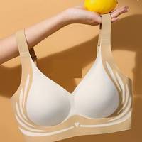 Soutien-gorge minimisant push-up sans armatures pour femmes, ajustable, couvrant entièrement la poitrine, pour grandes tailles, avec contrôle des poitrines latérales, effet liftant et soutien anti-affaissement