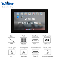 Modul Layar IPS Waiken 5 Inci dengan Antarmuka Tipe-C yang Dapat Disesuaikan, Resolusi 720x1280, Lampu Latar LED, Orange Pi