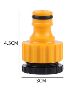 Adaptateur de robinet fileté 1/2 à 3/4, connecteur de raccord ABS pour machine à laver, lavage de voiture, raccord de tuyau d'eau - Product Image 2
