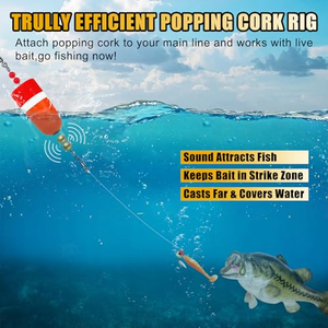 En stock 19cm 18g 20g Plombs de pêche américains classiques populaires ovales pour la pêche au redfish avec flotteurs en liège - Product Image 6