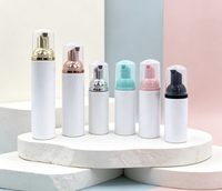 Bouteilles à pompe moussantes roses et blanches pour nettoyant visage cosmétique, savon pour cils, mousse 30 50 60 80 100 120 150 180 200 250 300ml