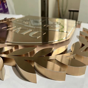 Custom 3D <b>Letters</b> Logo Advertising Sign Stainless Steel Gold Silver Plated Comic Anime Art Decoration for Home Office & Shops - Product Image 2