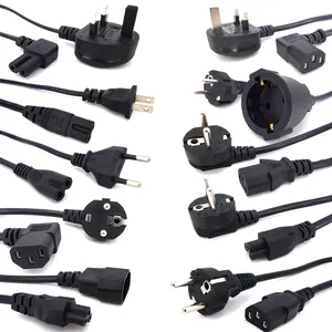 supply 100 ft 50m uk universal us europe dc 3 pin eu computer 55mm plug socket electrical reel ac extension cord power cables