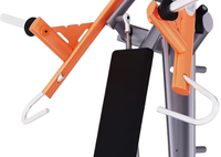 Presse à épaules commerciale en acier avec assise, sécurisée, durable, réglable, à charge libre, équipement de gym OBS ST059, capacité 270 kg