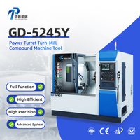 Tour CNC multifonction TEPU GD 5245Y à 15 stations avec tourelle d'alimentation axe Y pour tournage et fraisage