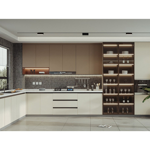 Gabinete de cocina personalizado de alta calidad con integración de estufa de acero inoxidable Gabinete de pared para toda la casa Gabinete de cocina de diseño - Product Image 2