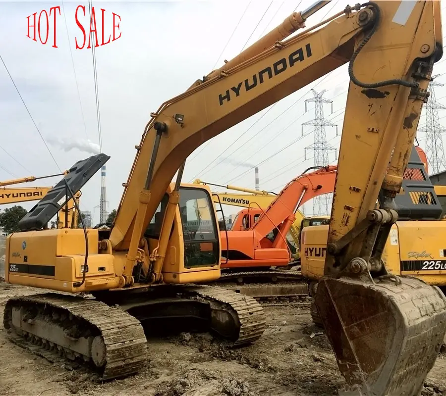 Gebruikt Hyundai R225LC-7 Crawler Graafmachine/Gebruikt Hyundai Rupsgraafmachine Hyundai 225 Zuid-korea