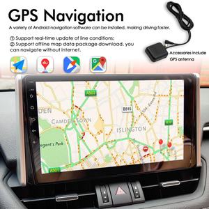 Autoradio stéréo sans fil CarPlay avec commande vocale IA 8 Go + 128 Go pour Toyota RAV4 XA50 2018-2020, navigation GPS, Android 13, vidéo multimédia - Product Image 5