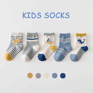 Chaussettes pour bébés filles et garçons, nouveaux chaussons, 5 paires par <span class=keywords><strong>lot</strong></span> - Product Image 3