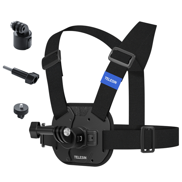 Telesin New Upgrade Action Camera Mount Accessories for Go Pro Quick Release Vest Chest Strap for gopro Camera