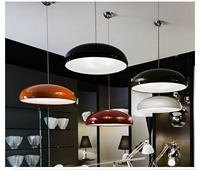 Luminaire suspendu italien moderne, style nordique, en fer, E27, minimaliste, orange, blanc chaud, pour restaurant, bar, café, bureau